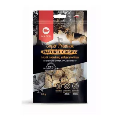 Maced Super Premium Natural Crispy Kurczak Z Marchwią, Jabłkiem i Burakiem 80g