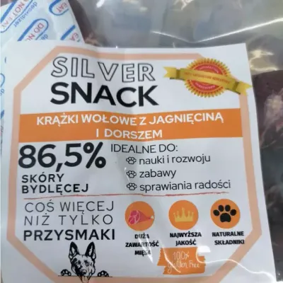 Silver Snack Krążki Wołowe Owinięte Jagnięciną I Dorszem 500g