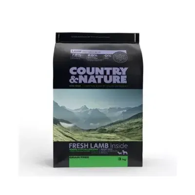 COUNTRY&NATURE Lamb And Turkey Recipe Adult Dog Small & Medium Breeds 3kg