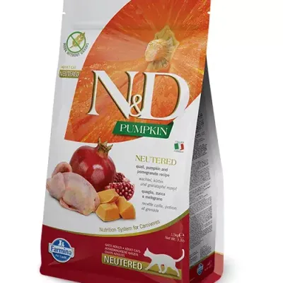 Farmina N&D Pumpkin Feline Neutered Recipe Quail Pumpkin&Pomegranate 1,5kg