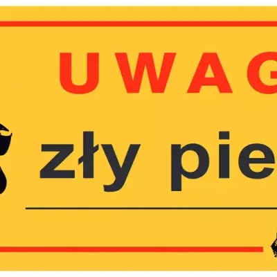 Dingo Metalowa Tabliczka Ostrzegawcza "Uwaga Zły Pies"