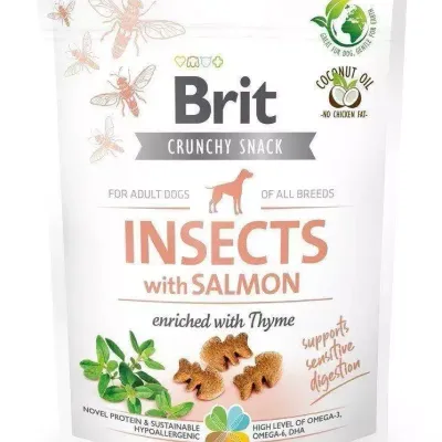 Brit Care Dog Crunchy Cracker Insects Rich In Salmon 200g