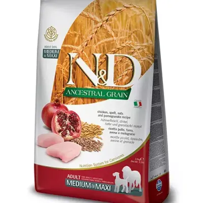 Farmina N&D Ancestral Grain Canine Adult Medium&Maxi Chicken&Pomegranate 2,5kg