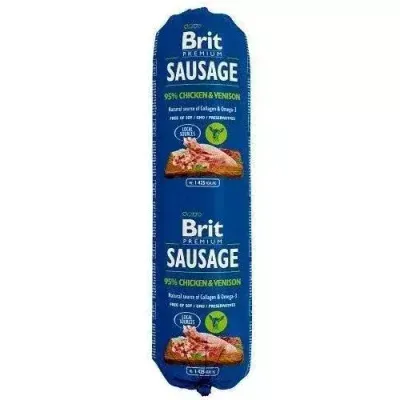 Brit Premium By Nature Sausage Chicken & Venision Kurczak Z Dziczyzną 800g