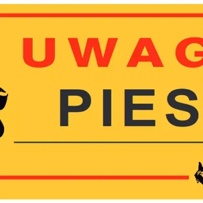 Dingo Metalowa Tabliczka Ostrzegawcza "Uwaga Pies"