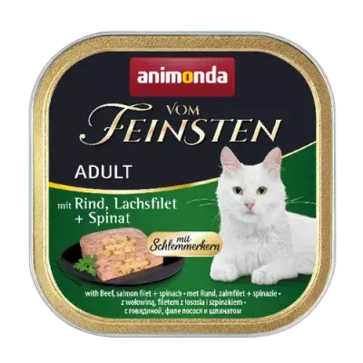 Animonda Vom Feinsten Adult Cat Wołowina Z Łososiem I Szpinakiem 100g