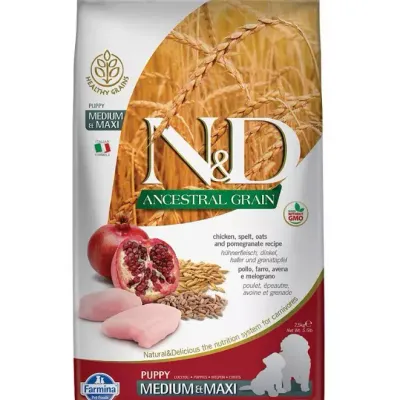 Farmina N&D Ancestral Grain Canine Puppy Medium&Maxi Chicken&Pomegranate 2,5kg