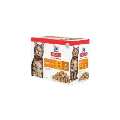 Hill's SP Science Plan Feline Adult Smaki Drobiowe 12x85g Saszetka