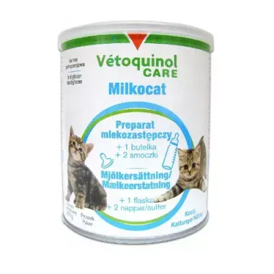 Vetoquinol Milkocat VTQ Care 200g + Butelka i 2 Smoczki