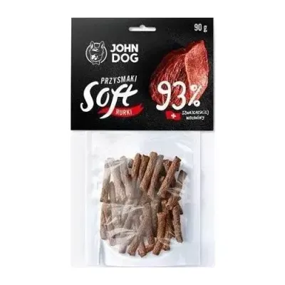 John Dog Rurki Soft Wołowina Szwajcarska 90g