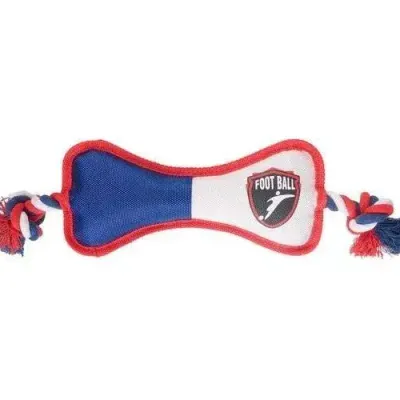 Flamingo Pet Products Zabawka Soccer Bone Niebieska 25cm