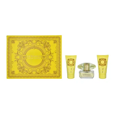 Versace Yellow Diamond zestaw - woda toaletowa 50 ml + balsam do ciała 50 ml + żel pod prysznic 50 ml