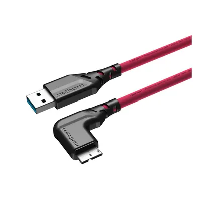 Mathorn MTC-521M 5m 10Gbps USB A - MicroB 90° Magenta