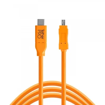 Tether Tools TetherPro USB-C - Mini-B 8pin 4,6m pomarańczowy