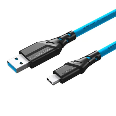 Mathorn MTC-500 5m 10Gbps 60W USB A-C ArcticBlue