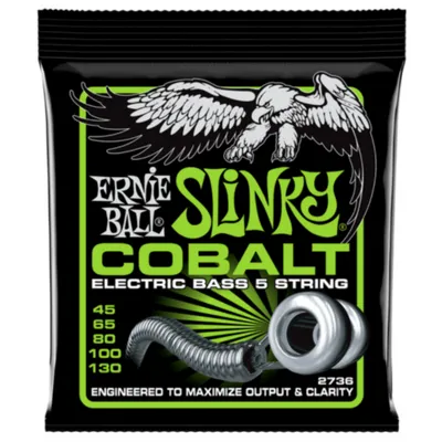 Ernie Ball 2736 Regular Slinky Cobalt 45-130 struny do gitary basowej 5-strunowej