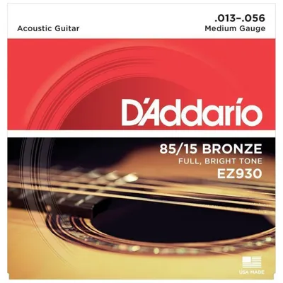 Struny do gitary akustycznej D'Addario EZ930 85/15 Bronze Medium 13-56