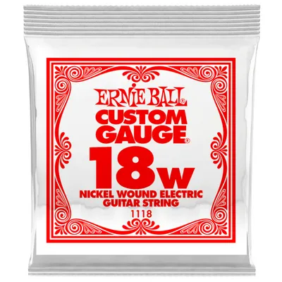 ERNIE BALL NICKEL WOUND Single .018 struna do gitary elektrycznej lub akustycznej