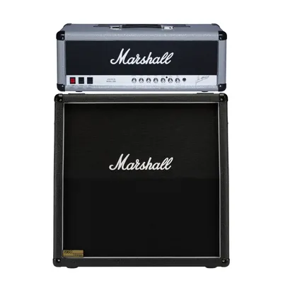 Marshall 2555X Silver Jubilee wzmacniacz lampowy head 100W z kolumną gitarową Marshall 1960AV 280W 4x12"