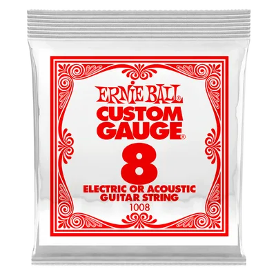 Ernie Ball Plain Steel Single .008 struna do gitary elektrycznej lub akustycznej