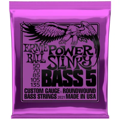 Ernie Ball 2821 Power Slinky Nickel Wound 50-135 struny do gitary basowej 5-strunowej