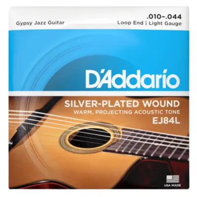 D'Addario EJ84L struny do gitary akustycznej Gypsy Jazz Loop End 10-44