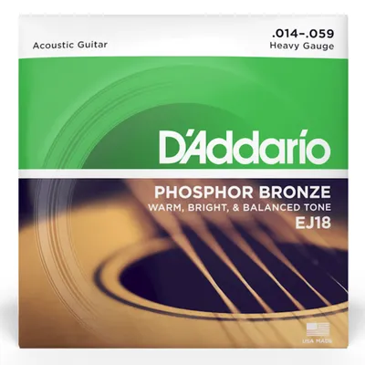 D'Addario EJ18 struny do gitary akustycznej Phosphor Bronze Heavy 14-59