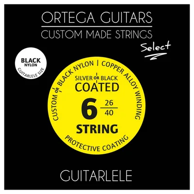 Struny do guitarlele Ortega GTLSBK 26-40 czarne