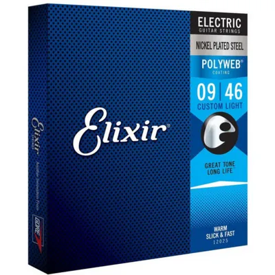 Elixir 12025 Custom Light (9-46) PW struny do gitary elektrycznej