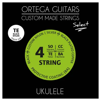 Struny do ukulele tenorowego Ortega UKSBK-TE 26-38 czarne