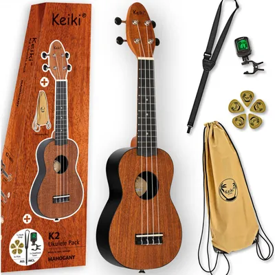 Zestaw ukulele sopranowe Ortega K2-MAH Keiki ABS Mahogany z akcesoriami