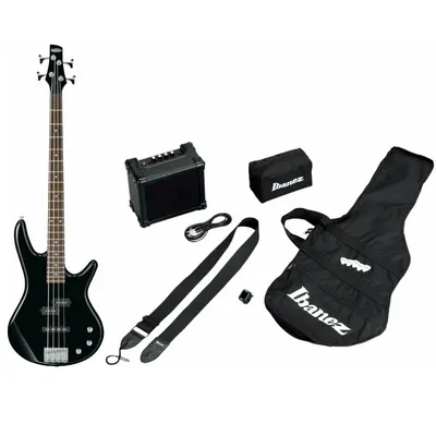 Zestaw gitara basowa Ibanez IJSR190-BK z akcesoriami Jump Start Set