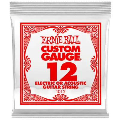 ERNIE BALL Plain Steel Single .012 struna do gitary elektrycznej lub akustycznej