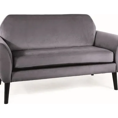 SOFA MENA VELVET SZARY BLUVEL 14 / WENGE