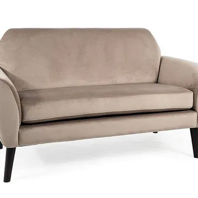 SOFA MENA VELVET C. BEŻ BLUVEL 40 / WENGE