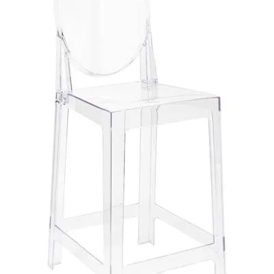 Krzesło barowe VICTORIA 65 cm transparentne