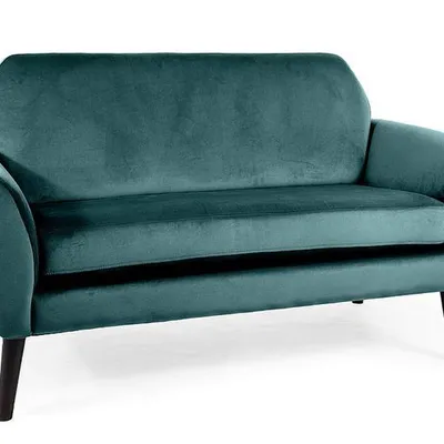 SOFA MENA VELVET ZIELONY BLUVEL 78 / WENGE