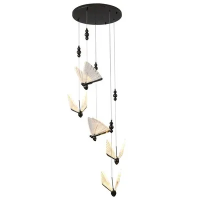 Lampa wisząca BEE LAMP 5 LED czarna 45 cm