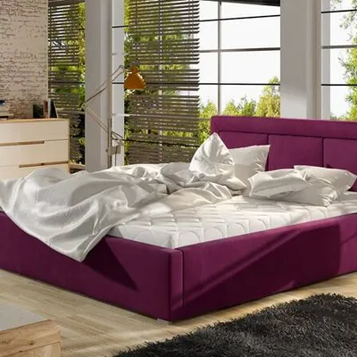 Belluno 160x200 st.met./pod.gaz./kont. Dark Purple BEL_08_met_1.6