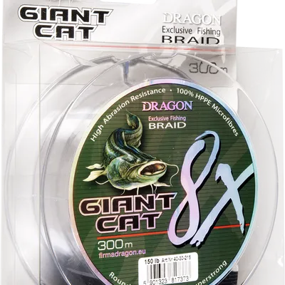 Plec. Dragon Giant Cat 8X Braid 300m 150lb ciemnozielona