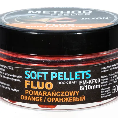 Pellet haczykowy Jaxon Soft Pellets Fluo 8/10mm