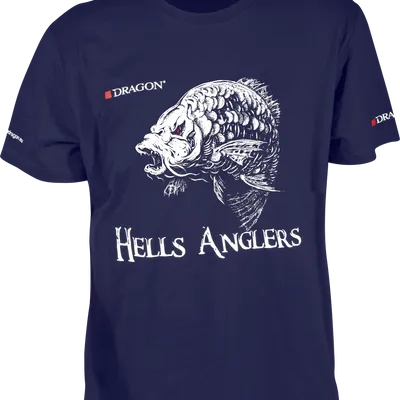 T-Shirt Dragon Hells Anglers KARP L granatowy