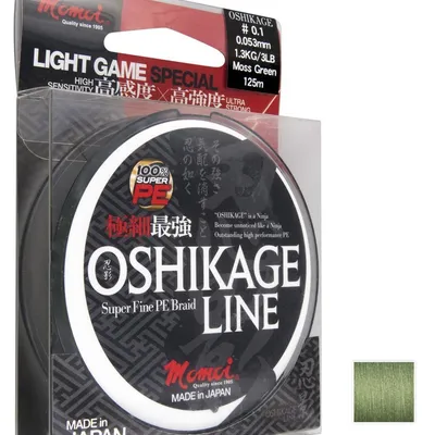 Momoi Oshikage 0.091mm 3.1kg 7lb zielona - plecionka spinningowa