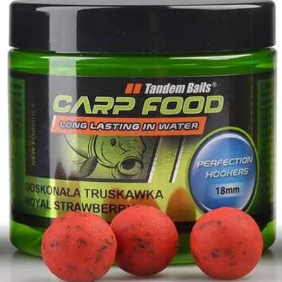 Kulki haczykowe Tandem Baits Carp Food Perfection 18mm - Truskawka Plus