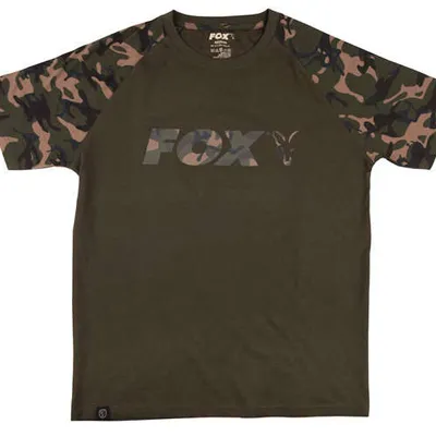 Koszulka Fox Raglan Khaki Chest Print T-Shirt