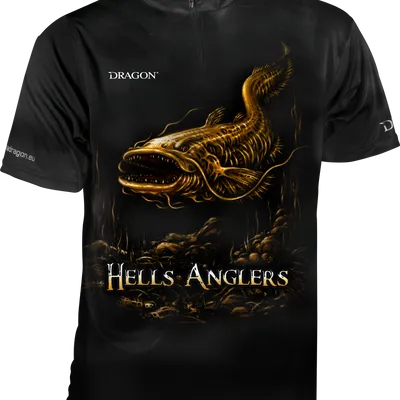 T-Shirt Dragon Hells Anglers (Z Zamkiem) SUM XS czarno-pomarańcz.