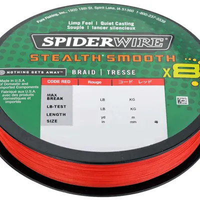 Plecionka Spiderwire Stealth Smooth 8 Czerwona - 150m