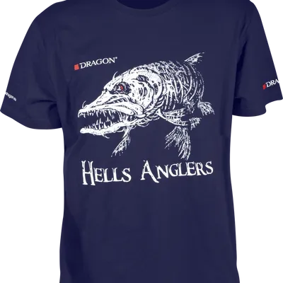 T-Shirt Dragon Hells Anglers SZCZUPAK M granatowy