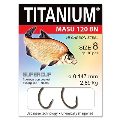 Haczyki z przyponem Titanium Masu 120 Pro Bream