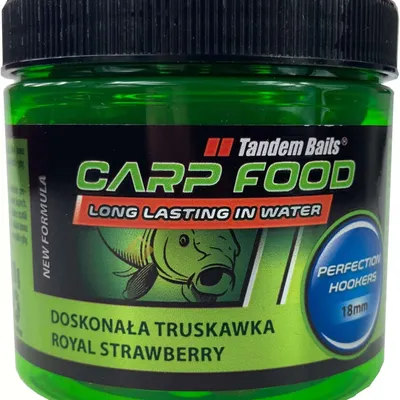 Kulki haczykowe Tandem Baits Carp Food Oil 18mm - Doskonała Truskawka